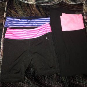 Danskin yoga and 2 danskin shorts 6/6x
